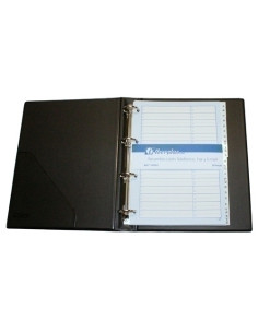 LISTIN TELEFONICO 4 anillas IBERPLAS 4 25mm A-Z 20 pestañas y RECAMBIO imitPIEL MARRON