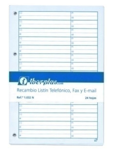 RECAMBIO para LISTIN TELEFONICO IBERPLAS BLOC 24h 4 taladros