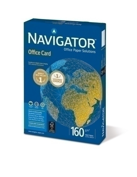 PAPEL A4 NAVIGATOR 160g 250h OFFICE CARD