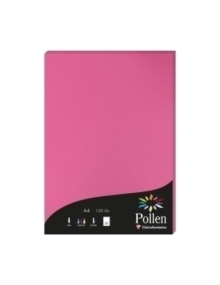 PAPEL CLAIREFONTAINE POLLEN A4 120g 50h FUCSIA