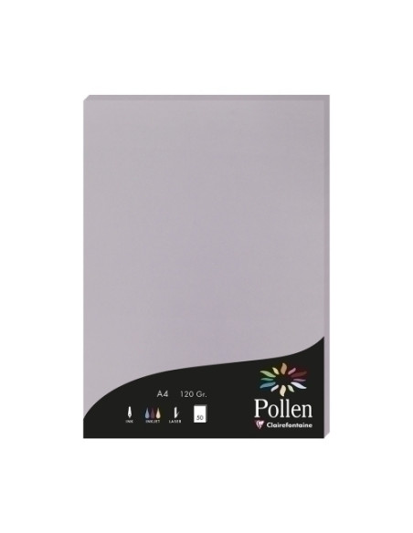 PAPEL CLAIREFONTAINE POLLEN A4 120g 50h GRIS KOALA