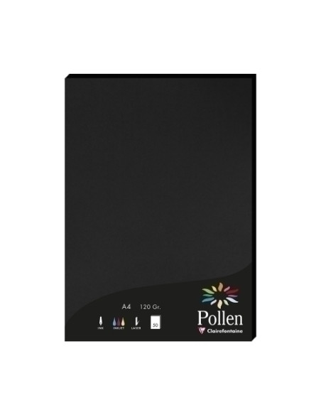 PAPEL CLAIREFONTAINE POLLEN A4 120g 50h NEGRO
