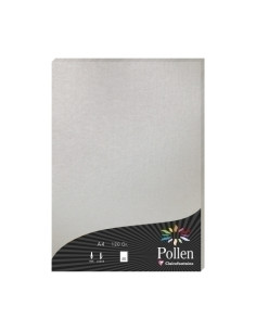 PAPEL CLAIREFONTAINE POLLEN A4 120g 50h PLATEADO