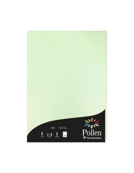 PAPEL CLAIREFONTAINE POLLEN A4 120g 50h VERDE