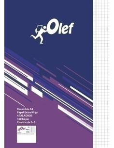 RECAMBIO OLEF A4 100h 90gr 4 TALADROS CUADRIC5x5