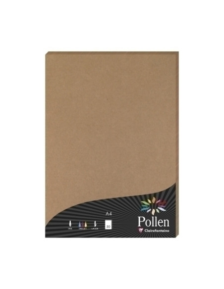 PAPEL CLAIREFONTAINE POLLEN A4 135g 50h KRAFT