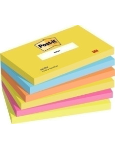 TACO NOTAS POST-IT 655 76x127 COLORES ENERGIA PACK DE 6