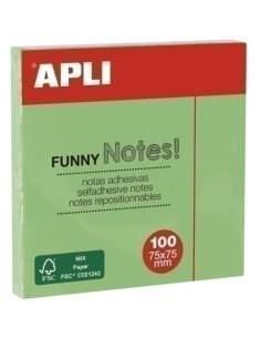 NOTAS ADHESIVAS APLI 75x75 100h PASTEL VERDE