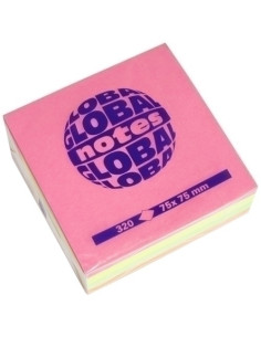 TACO NOTAS CUBO 320h 75x75 COLORES BRILLANTES 4x80h