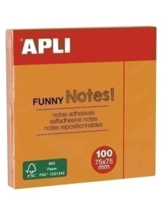 TACO NOTAS APLI 76X76 NARANJA NEON