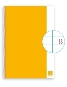 BLOC ESCOLOFI BASIC tapa DURA A4 80h HORIZONTAL 80g CON MARGEN AMARILLO