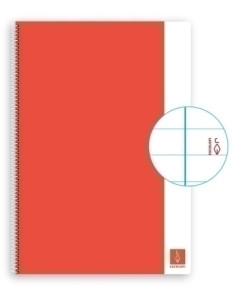 BLOC ESCOLOFI BASIC tapa DURA A4 80h HORIZONTAL 80g CON MARGEN CORAL