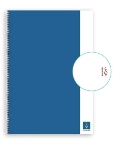 BLOC ESCOLOFI BASIC tapa DURA A4 80h LISO 80g AZUL