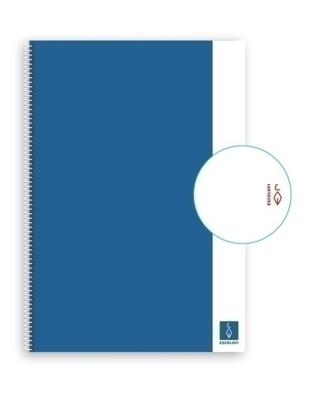BLOC ESCOLOFI BASIC tapa DURA A4 80h LISO 80g AZUL