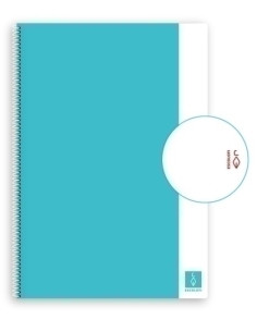 BLOC ESCOLOFI BASIC tapa DURA A4 80h LISO 80g CELESTE