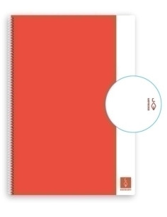 BLOC ESCOLOFI BASIC tapa DURA A4 80h LISO 80g CORAL