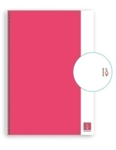 BLOC ESCOLOFI BASIC tapa DURA A4 80h LISO 80g ROSA