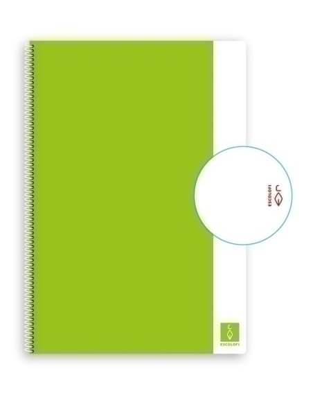 BLOC ESCOLOFI BASIC tapa DURA A4 80h LISO 80g VERDE CLARO