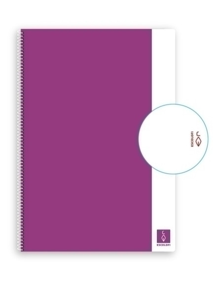 BLOC ESCOLOFI BASIC tapa DURA A4 80h LISO 80g VIOLETA