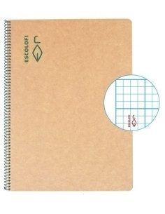 BLOC ESCOLOFI GREEN tapa DURA A4 50h MM 3x3x16 80g RECICLADO CON MARGEN VERDE