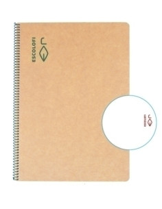 BLOC ESCOLOFI tapa DURA A4 100h LISO 80g ECOLOGICO