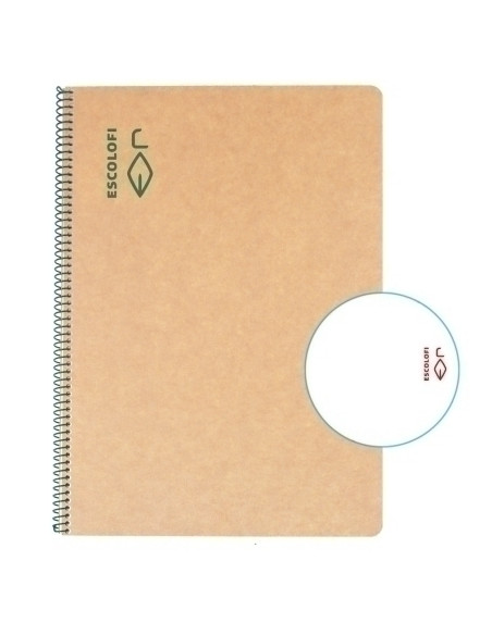 BLOC ESCOLOFI tapa DURA A4 100h LISO 80g ECOLOGICO