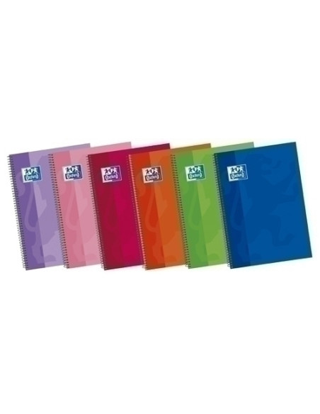 BLOC OXFORD SCHOOL tapa EXTRA F 80h HORIZONTAL 90g SURTIDO 6 col