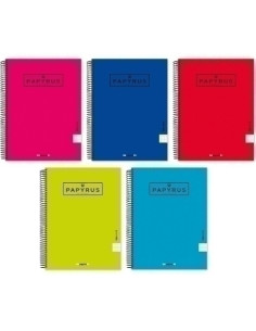 BLOC PAPYRUS UNICLAS tapa EXTRA A4 120h CUADRIC5x5 90g SURTIDO