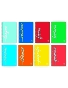 BLOC PACSA ASIGNATURAS tapa PP F 80h HORIZONTAL 90g SURTIDO 8 mod