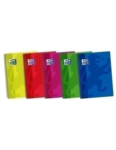 BLOC OXFORD SCHOOL CLASSIC tapa PP 4 80h CUADRIC4x4 90g SURTIDO 5 col