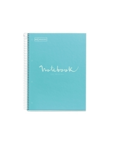 BLOC MIQUELRIUS EMOTIONS NOTEBOOK 5 microtapa EXTRA A5 120h 90g HORIZONTAL AZUL CIELO
