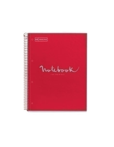 BLOC MIQUELRIUS EMOTIONS NOTEBOOK 5 microtapa EXTRA A5 120h 90g HORIZONTAL ROJO