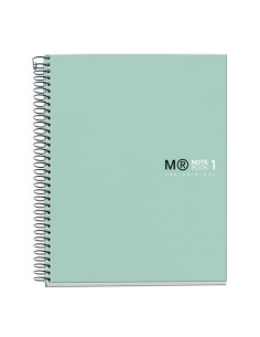 BLOC MIQUELRIUS THE ORIGINAL NOTEBOOK 1 microtapa EXTRA A5 80h 90g  CUADRIC5x5 VERDE AQUA