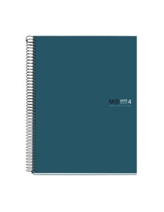 BLOC MIQUELRIUS THE ORIGINAL NOTEBOOK 4 microtapa EXTRA A4 120h 90g CUADRIC5x5 AZUL OCEANO