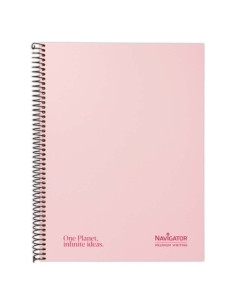 BLOC NAVIGATOR microtapa EXTRA A4 80h HORIZONTAL 80g PASTEL ROSA
