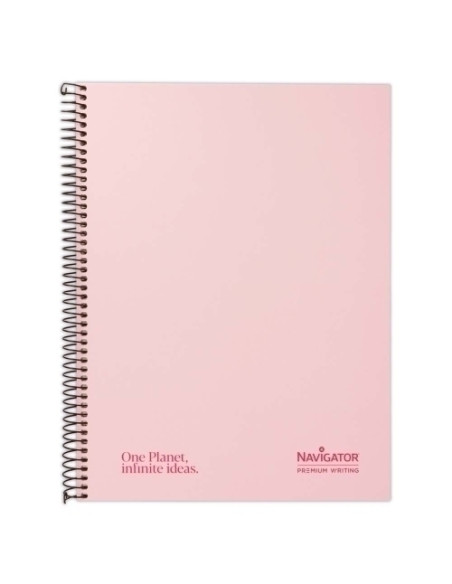 BLOC NAVIGATOR microtapa EXTRA A4 80h HORIZONTAL 80g PASTEL ROSA