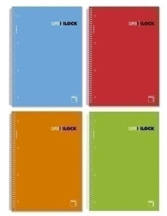 BLOC PACSA SUPERBLOC microtapa EXTRA A4 160h HORIZONTAL 60g SURTIDO 4 col