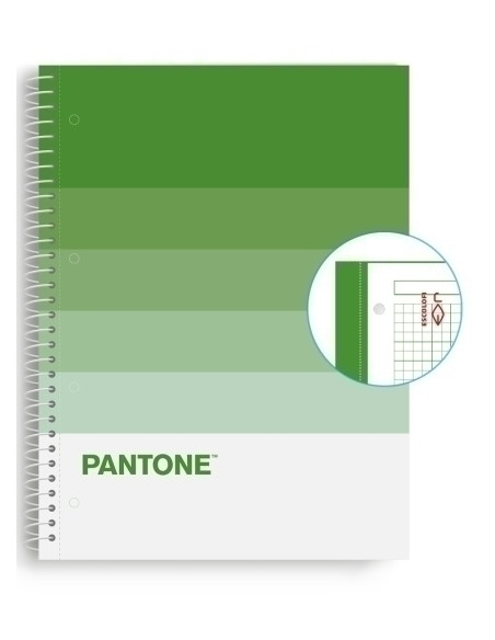 BLOC ESCOLOFI NOTEBOOK PANTONE SPEAKS A4 80h  CUADRIC5x5 90g NATURE