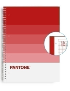 BLOC ESCOLOFI NOTEBOOK PANTONE SPEAKS A4 80h  CUADRIC5x5 90g PASSION
