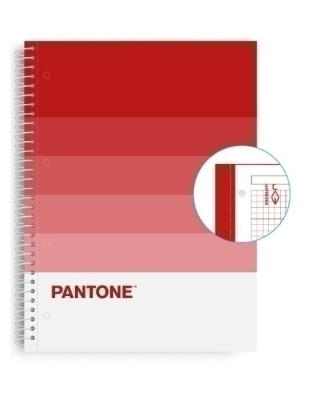 BLOC ESCOLOFI NOTEBOOK PANTONE SPEAKS A4 80h  CUADRIC5x5 90g PASSION