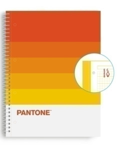 BLOC ESCOLOFI NOTEBOOK PANTONE SPEAKS A4 80h  CUADRIC5x5 90g WARMTH