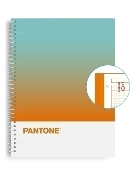 BLOC ESCOLOFI NOTEBOOK PANTONE TOGETHER A4 80h  CUADRIC5x5 90g COURAGE
