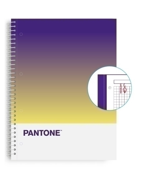 BLOC ESCOLOFI NOTEBOOK PANTONE TOGETHER A4 80h  CUADRIC5x5 90g TIME