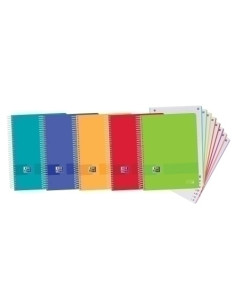 BLOC OXFORD SCHOOL EUBOOK 8 LIVE&GO microtapa PP A4 160h CUADRIC5x5 90g SURTIDO 5 col