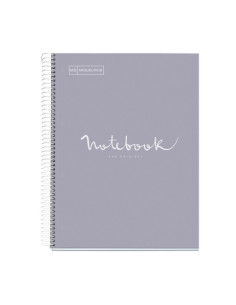 BLOC MIQUELRIUS EMOTIONS NOTEBOOK 5 microtapa EXTRA A4 120h 90g CUADRIC5x5 GRIS