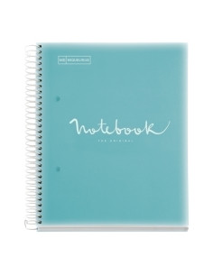BLOC MIQUELRIUS EMOTIONS NOTEBOOK 5 microtapa PP A5 120h 90g CUADRIC5x5 AZUL CIELO