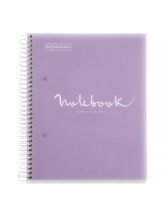 BLOC MIQUELRIUS EMOTIONS NOTEBOOK 5 microtapa PP A5 120h 90g CUADRIC5x5 LAVANDA