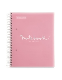 BLOC MIQUELRIUS EMOTIONS NOTEBOOK 5 microtapa PP A5 120h 90g CUADRIC5x5 ROSA