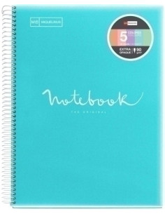 BLOC MIQUELRIUS EMOTIONS NOTEBOOK 5 microtapa PP A5 120h 90g HORIZONTAL AZUL CIELO