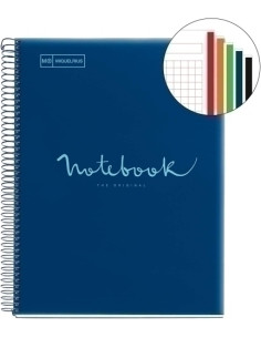 BLOC MIQUELRIUS EMOTIONS NOTEBOOK 5 microtapa PP A5 120h 90g HORIZONTAL MARINO